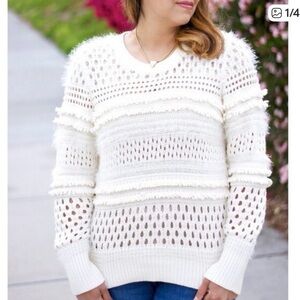 Banana Republic White Knit Sweater